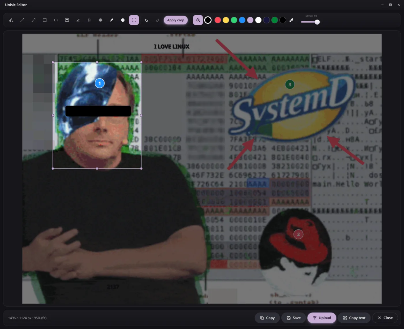 Unisic post-capture editor